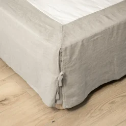 Cache-sommier lin lavé (160 x 200 cm) Louise Beige