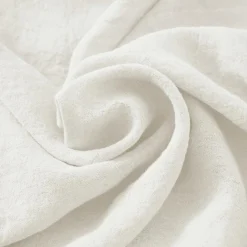 Cache-sommier lin lavé (180 x 200 cm) Louise Blanc