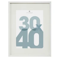 Cadre photo bois mural (30 x 40 cm) Manu Blanc