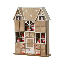 Calendrier de l'Avent à remplir (H37 cm) Maison du Papa Noël Naturel