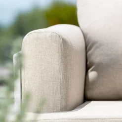 Canapé de jardin en aluminium 2 places Monte Carlo Blanc et taupe