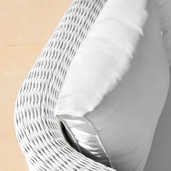 Canapé de jardin en résine tressée 3 places Calvi Blanc