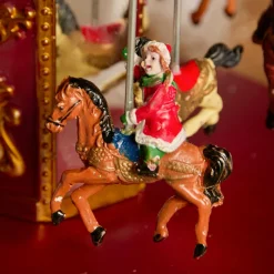 Carrousel lumineux et animé (H25 cm) Souvenirs d’Hiver