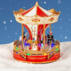 Carrousel lumineux et musical à piles D'antan