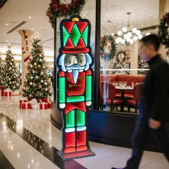 Casse-noisette lumineux 624 LED (H120 cm) Infinity Blanc froid et multicolore