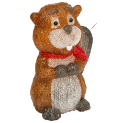 Castor lumineux solaire 18 LED (H27 cm) Nector Blanc froid