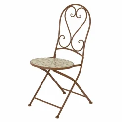 Chaise bistrot pliable en mosaïque Lyon Marron