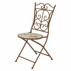 Chaise bistrot pliable en mosaïque Aberdeen Marron