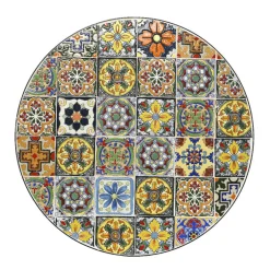 Chaise de bistrot pliable en mosaïque Braga Multicolore