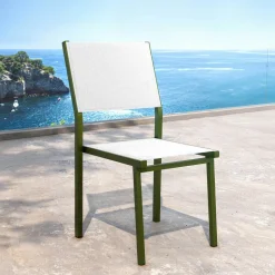 Chaise de jardin aluminium empilable Murano Vert olive
