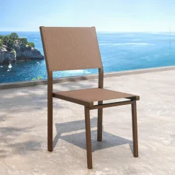 Chaise de jardin aluminium empilable Murano Bronze