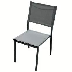 Chaise de jardin aluminium empilable Murano Gris anthracite