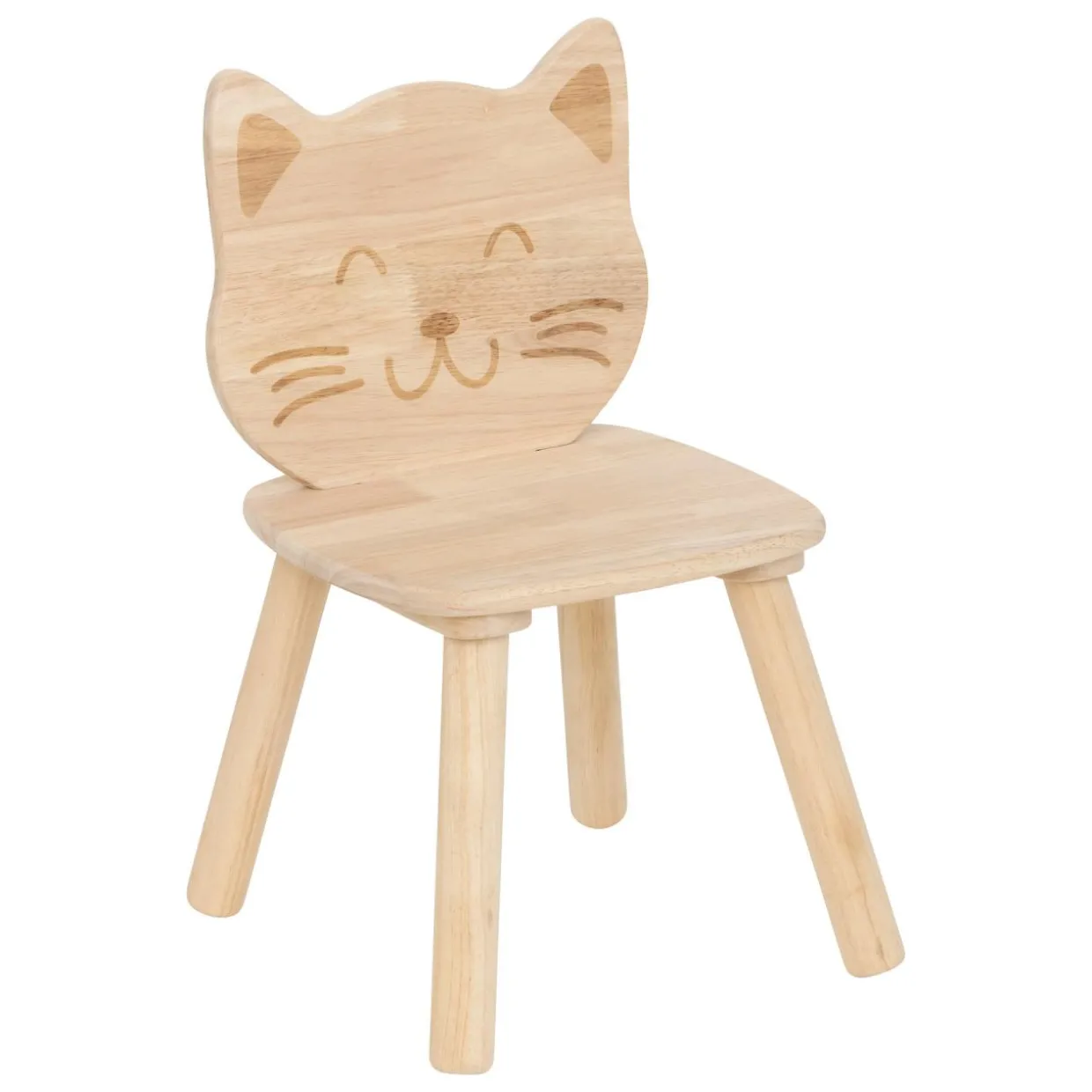 Chaise enfant bois (H50 cm) Chaton Pia Beige