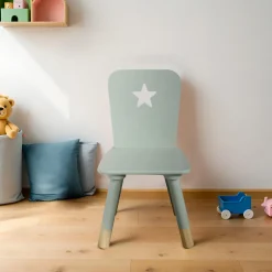 Chaise enfant bois (H50 cm) Stars Verte