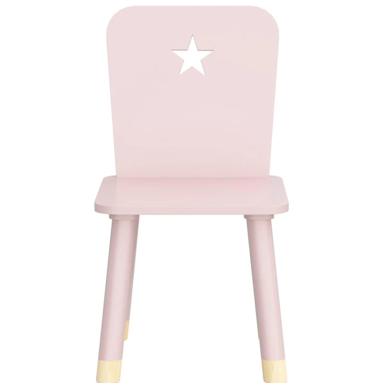 Chaise enfant bois (H50 cm) Stars Rose