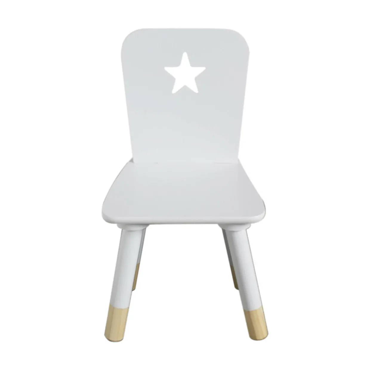 Chaise enfant bois (H50 cm) Stars Blanche