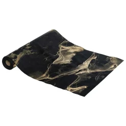 Chemin de table (300 x 28 cm) Marbré Noir