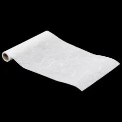 Chemin de table Noël (500 x 28 cm) Message Blanc et argent