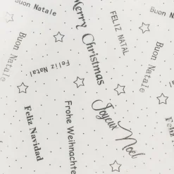 Chemin de table Noël (500 x 28 cm) Message Blanc et argent