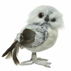 Chouette de Noël déco (H21 cm) Liza Gris