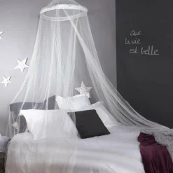 Ciel de lit moustiquaire enfant (60 x 250 cm) Alessia Blanc