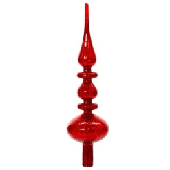 Cimier de sapin en verre Romantique Rouge
