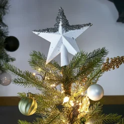 Cimier de sapin pailleté Alpeo Blanc