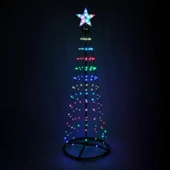 Cône lumineux Digital 370 Micro Led (H210 cm) Twinkling Noir et Multicolore