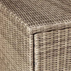 Coffre de rangement extérieur en résine tressée Calvi Sepia