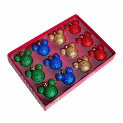 Coffret de 12 boules de Noël (D30 mm) mini Mickey Multicolore