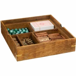 Coffret jeu solitaire en manguier Naturel