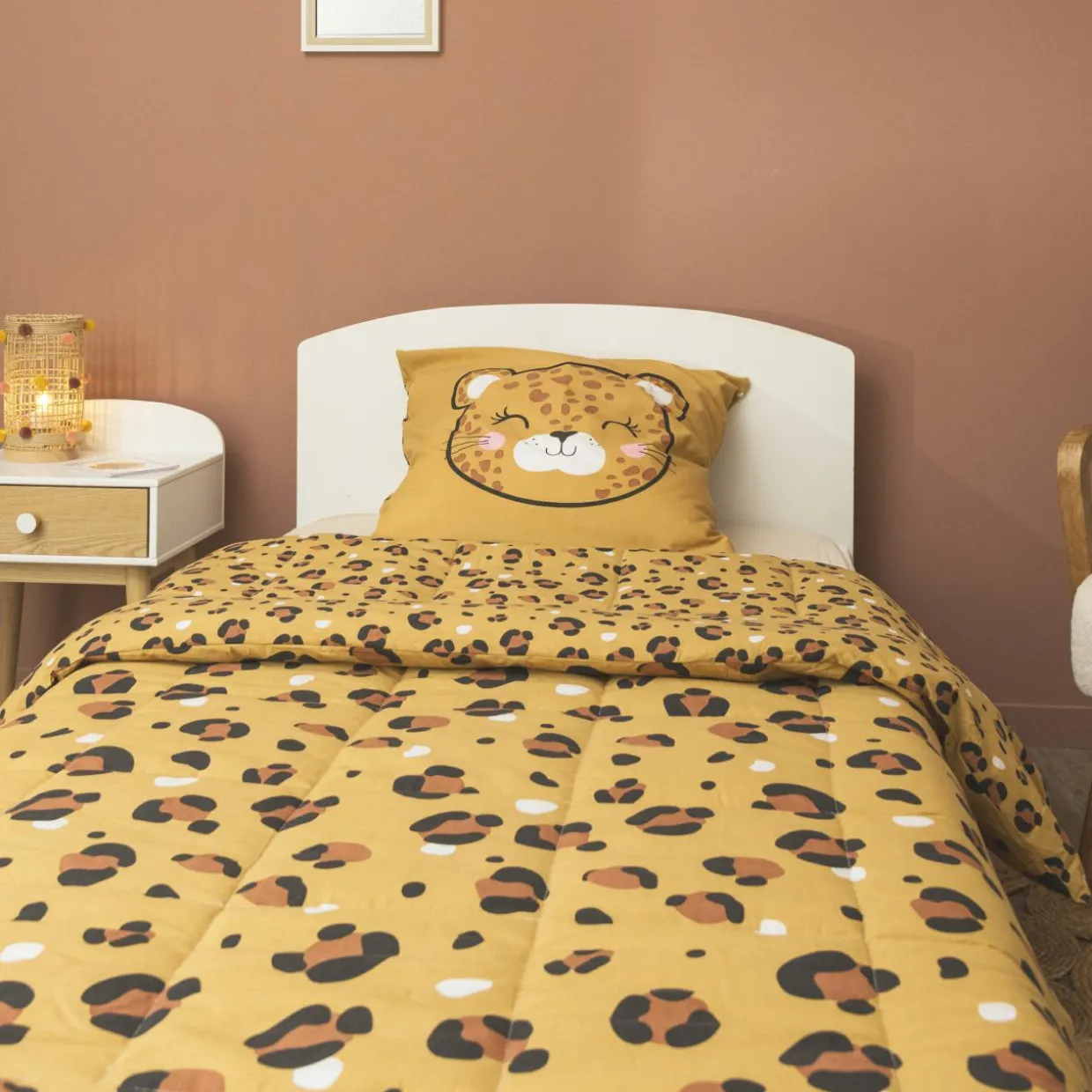 Couette imprimée enfant coton (140 x 200 cm) Lola Caramel