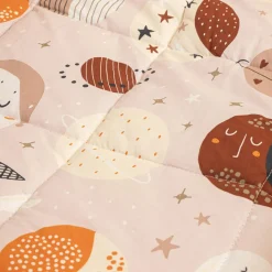 Couette imprimée enfant coton et deux taies d'oreiller (200 x 200 cm) Sky Dream Rose