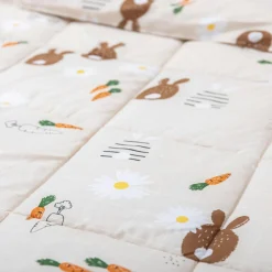 Couette imprimée enfant et sa taie d'oreiller (140 x 200 cm) Pompon Marron