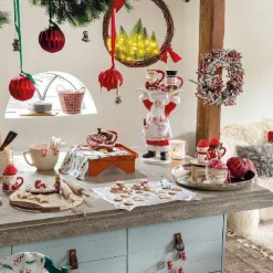 Couronne de Noël Baies (D40 cm) Rouge givrée