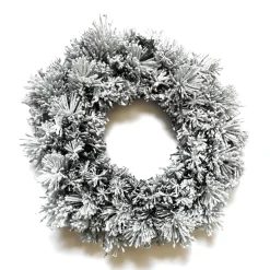 Couronne de Noël (D50 cm) Edmonton Vert enneigé