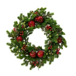 Couronne de Noël (D40 cm) Pommes sucrées Rouge