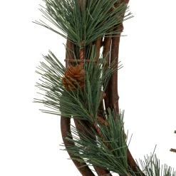 Couronne de Noël (D33 cm) Welcome Hérisson Marron