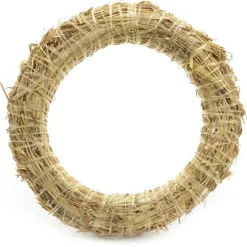 Couronne de Noël en paille (D50 cm) à décorer