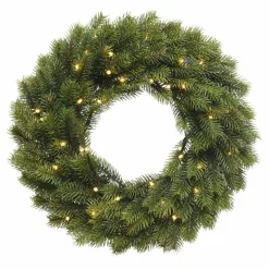 Couronne de Noël lumineuse (D40 cm) Manitoba Blanc chaud