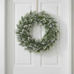 Couronne de Noël sapin (D50 cm) Finley Vert enneigé