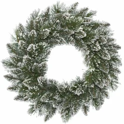 Couronne de Noël sapin (D50 cm) Finley Vert enneigé
