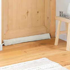 Coussin bas de porte flanelle (80 x 10 cm) Flanela Ecru