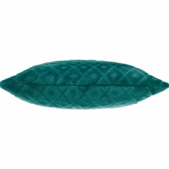 Coussin carré (40 cm) 3D Losange Bleu canard