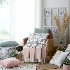 Coussin carré (40 cm) Naomie Vert jade