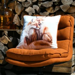 Coussin carré (50 x 50 cm) Faune Orange