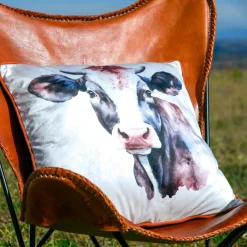 Coussin carré (50 x 50 cm) Fernande Marron brun