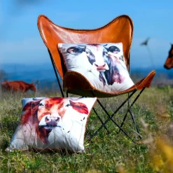 Coussin carré (50 x 50 cm) Fernande Marron brun