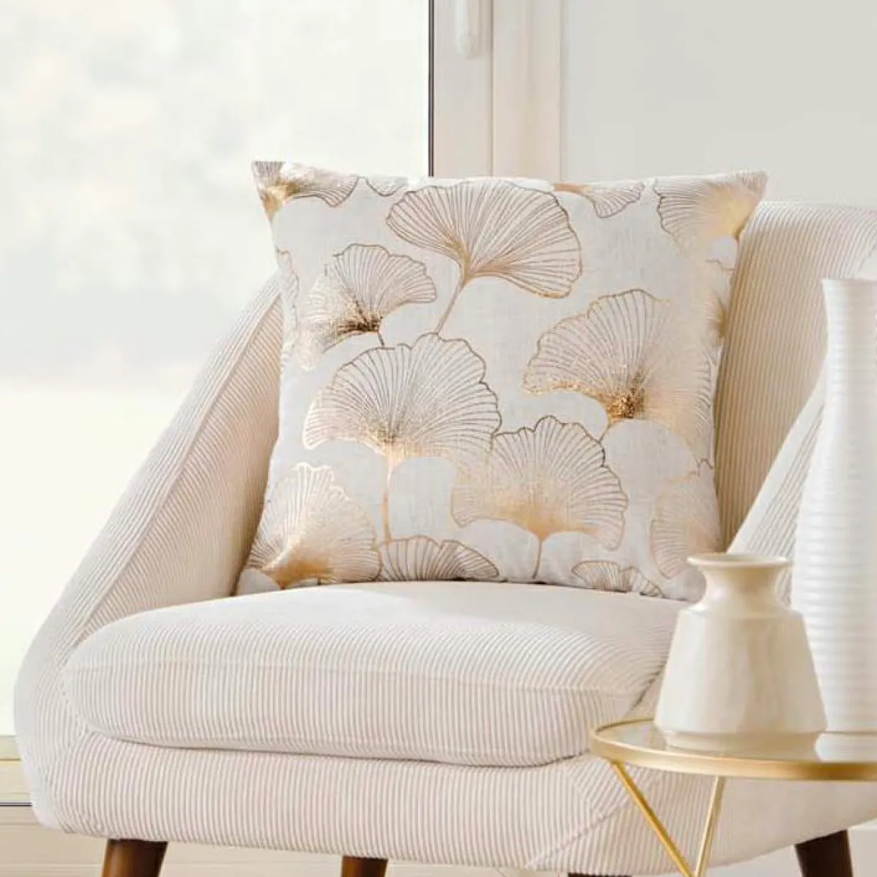 Coussin carré (45 x 45 cm) Kenzy Or