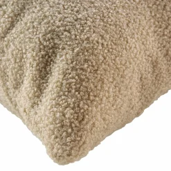 Coussin carré bouclette (45 cm) Wooly Beige